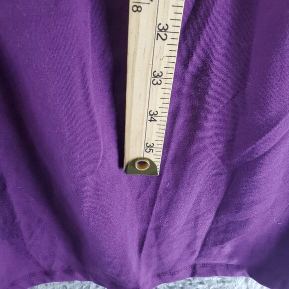 Appleseeds Dress Womens Large Purple Petite 3/4 Sleeve Polyester Blend - Picture 7 of 11